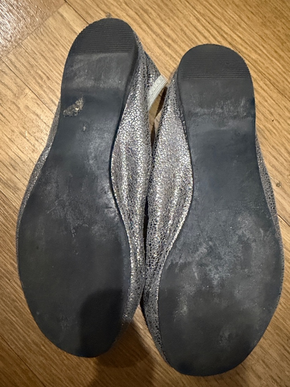 Silver Ballet Flats - Picture 4 of 4